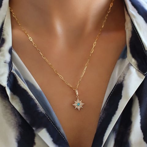 Charm kutup yıldızı kolye
