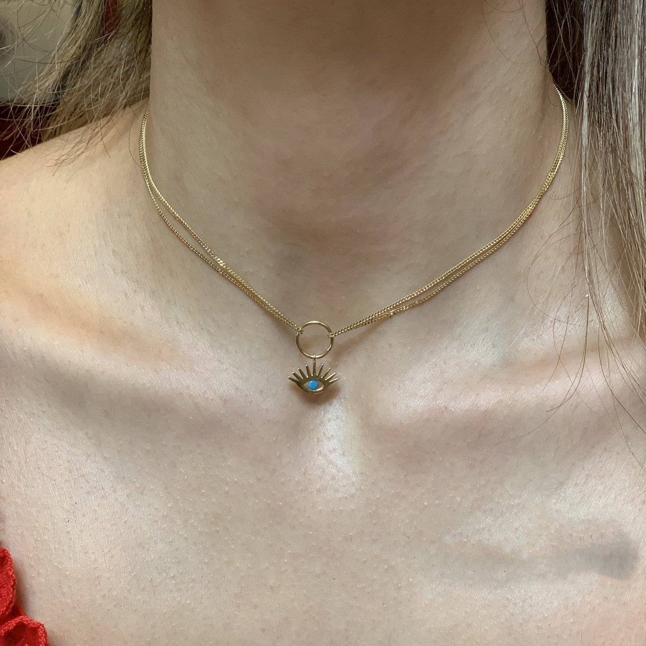 kirpik choker kolye