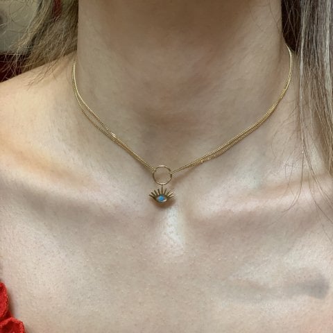 kirpik choker kolye